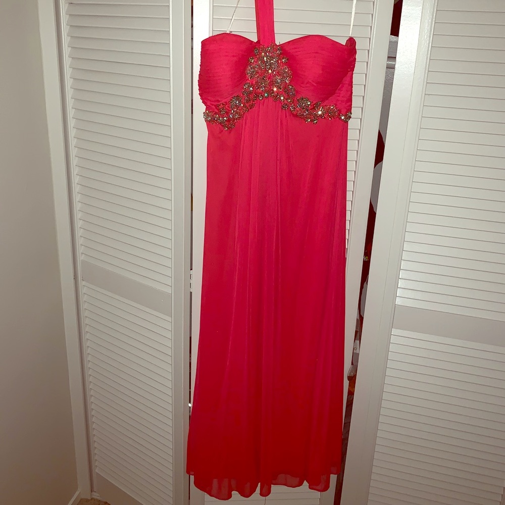 Coral/pink maxi dress